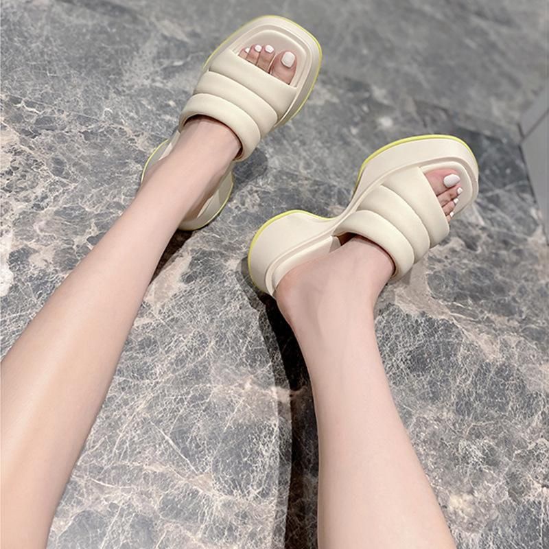 DDS2113 Sandal Wedges Wanita Fashion Import Sendal Rumah Cewek Ready Jakarta Bisa COD (With Box)