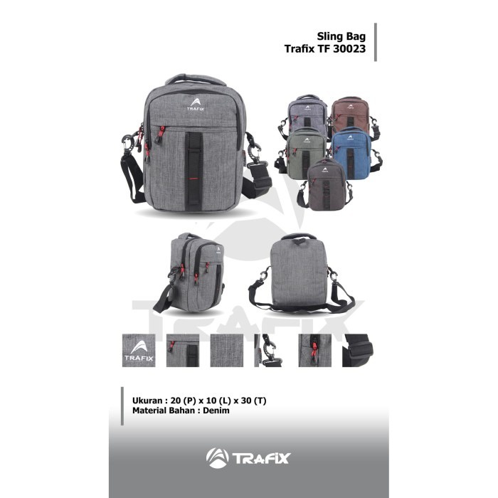 [KLIKTAS] Tas selempang pria besar TRAFIX - TF 30023 - Sling Bag simple