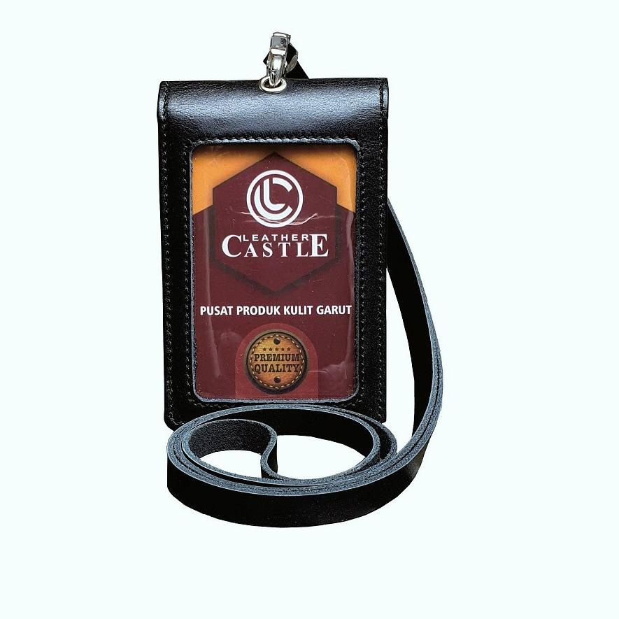 

ジ Name Tag Holder ID Card Kulit Leather Castle Best
