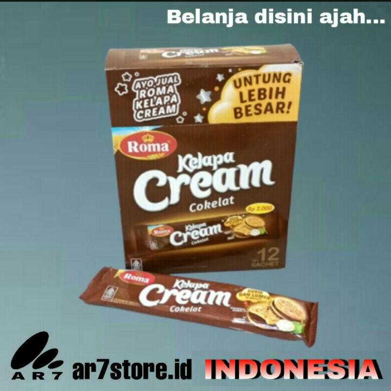 

ROMA KELAPA CREAM COKLAT 1 pack isi 12 x 40gr