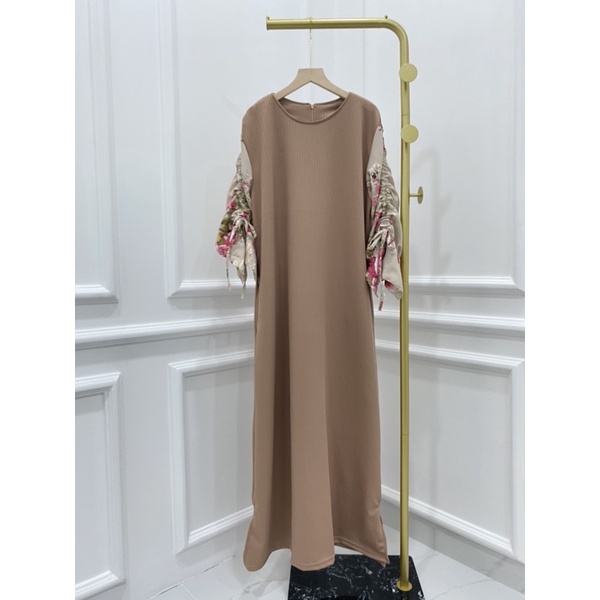 GAMIS DELIA TANGAN BUNGA BAHAN KAOS DANBALL MURAH GROSIR MODELLANO PGMTA