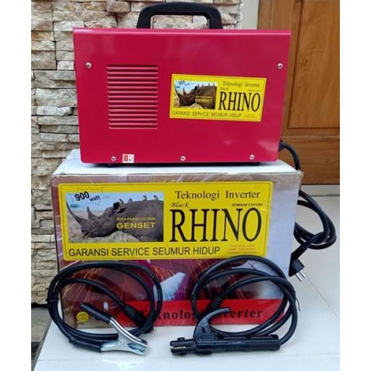 PROMO MESIN LAS RHINO MERAH 900 W Mesin Las Trafo Las Inverter MMA 120A 900watt basic 450W TERMURAH