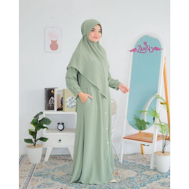 LIANA SET SYAR'I ZAHIN // GAMIS SET KHIMAR // SETELAN BAJU MUSLIM WANITA