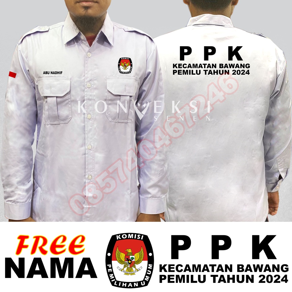 Kemeja PPK baju PPK seragam PPK Pdh PPK kemeja kerja PPK kemeja panitia pemilihan kecamatan