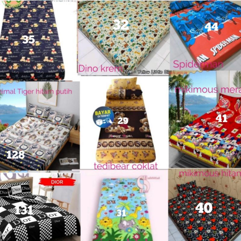 SARUNGKASUR SPREI RESLETING ALL SIZE SET (BONUS SARBAN DAN SARGUL)