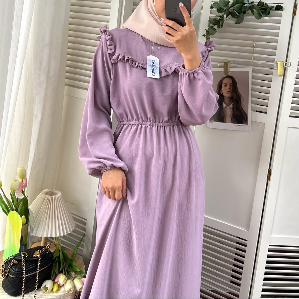 Dress Cewek Korea / Maxi Fashion Casual Lengan Panjang / Tunik Wanita Long E.37