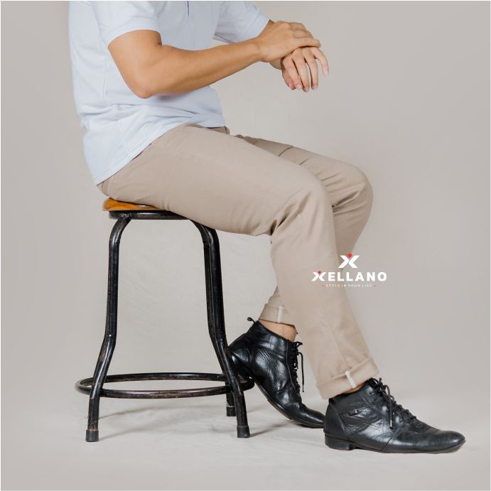 Celana chinos pria jumbo panjang bahan evan chino model slimfit melar size 27-44