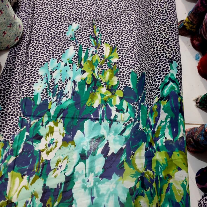 Kain ceruty motif aprt - bahan kain gamis - kain ceruty motif pinggir - kain ceruty premium