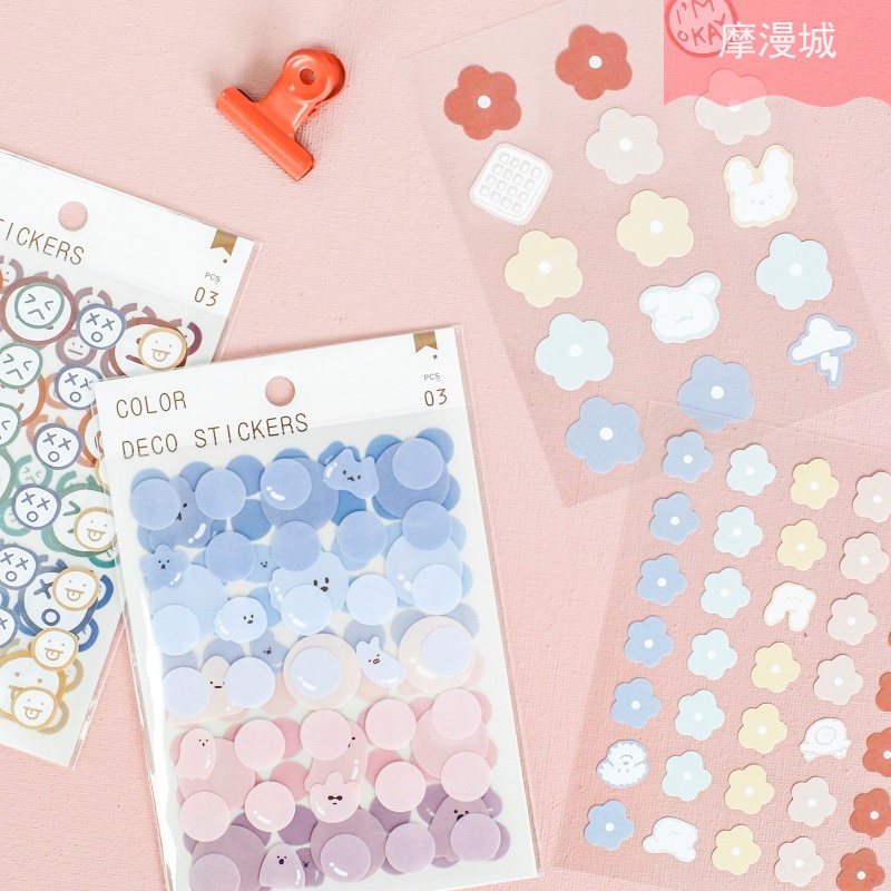 

Colorful Blop Diary Deco Stickers
