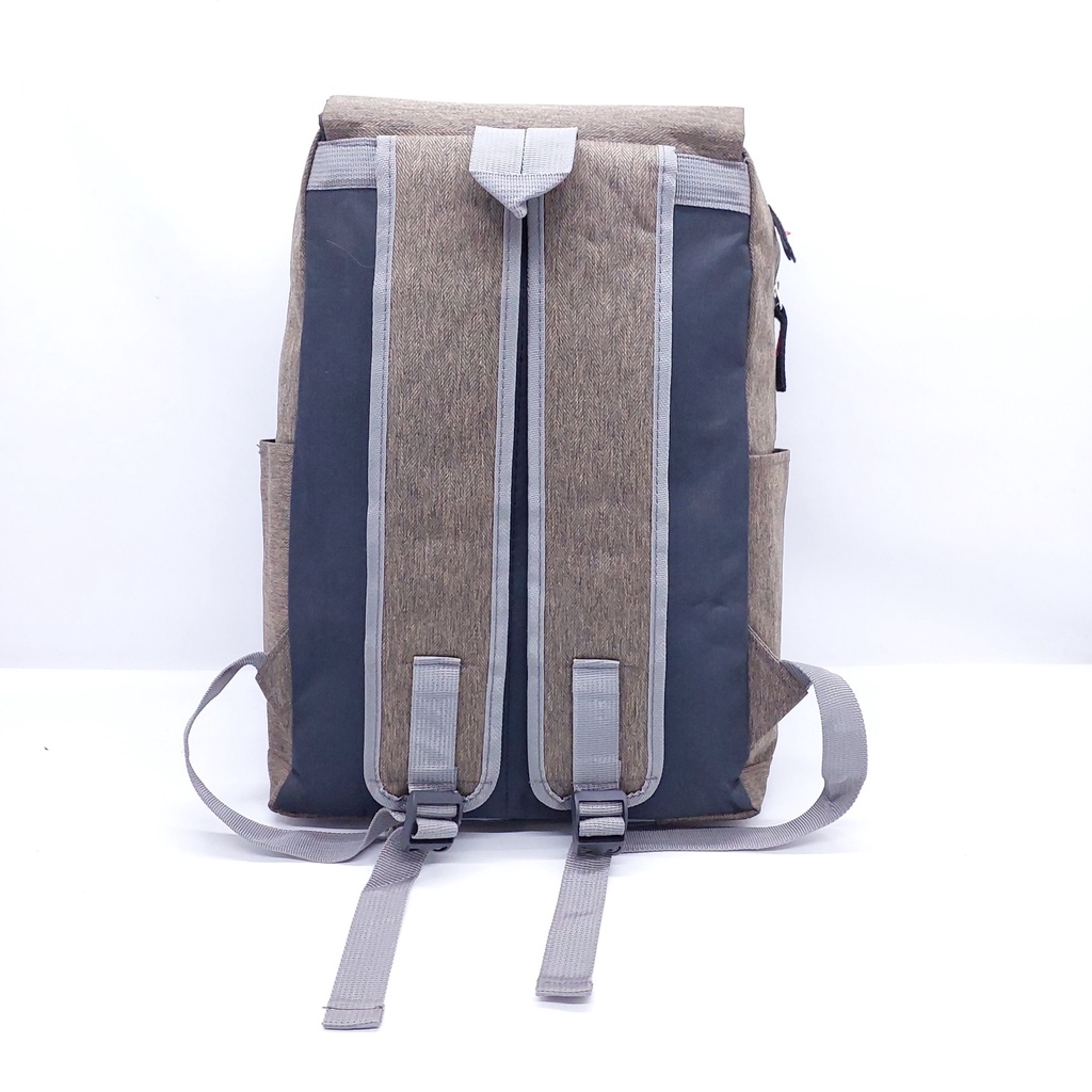 Tas Kain Kanvas Model Tutupan Zipper Murah Baru 17 INCHI / Tas Sekolah SD SMP SMA polo cavero kain kanvas besar compact murah baru ori / Tas Kerja Cavero bahan kain kanvas 17 inchi murah BARU / Ransel Kain Kanvas CAVERO  model tutupan zipper murah baru