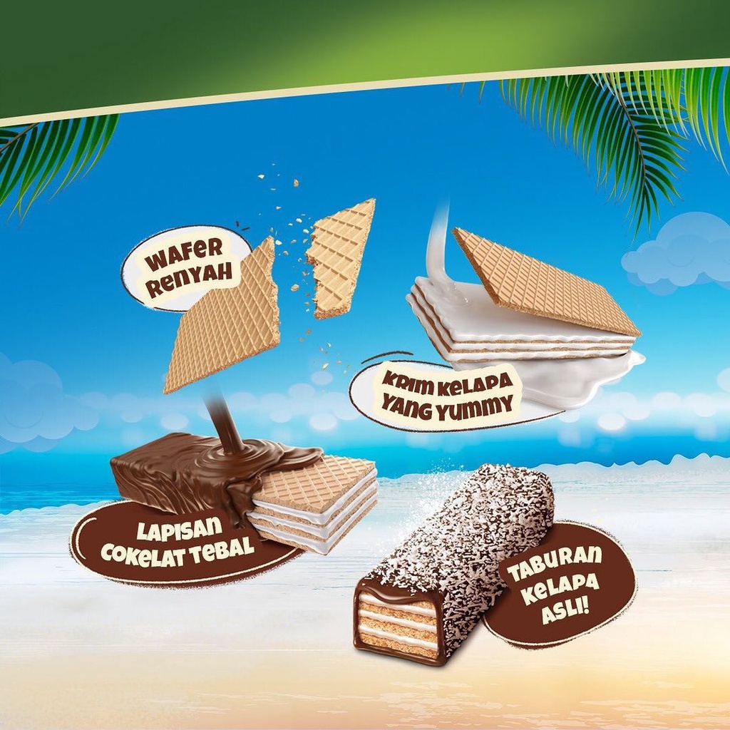 BOX - Kalpa Wafer Cokelat Kelapa 22gr isi 12pcs