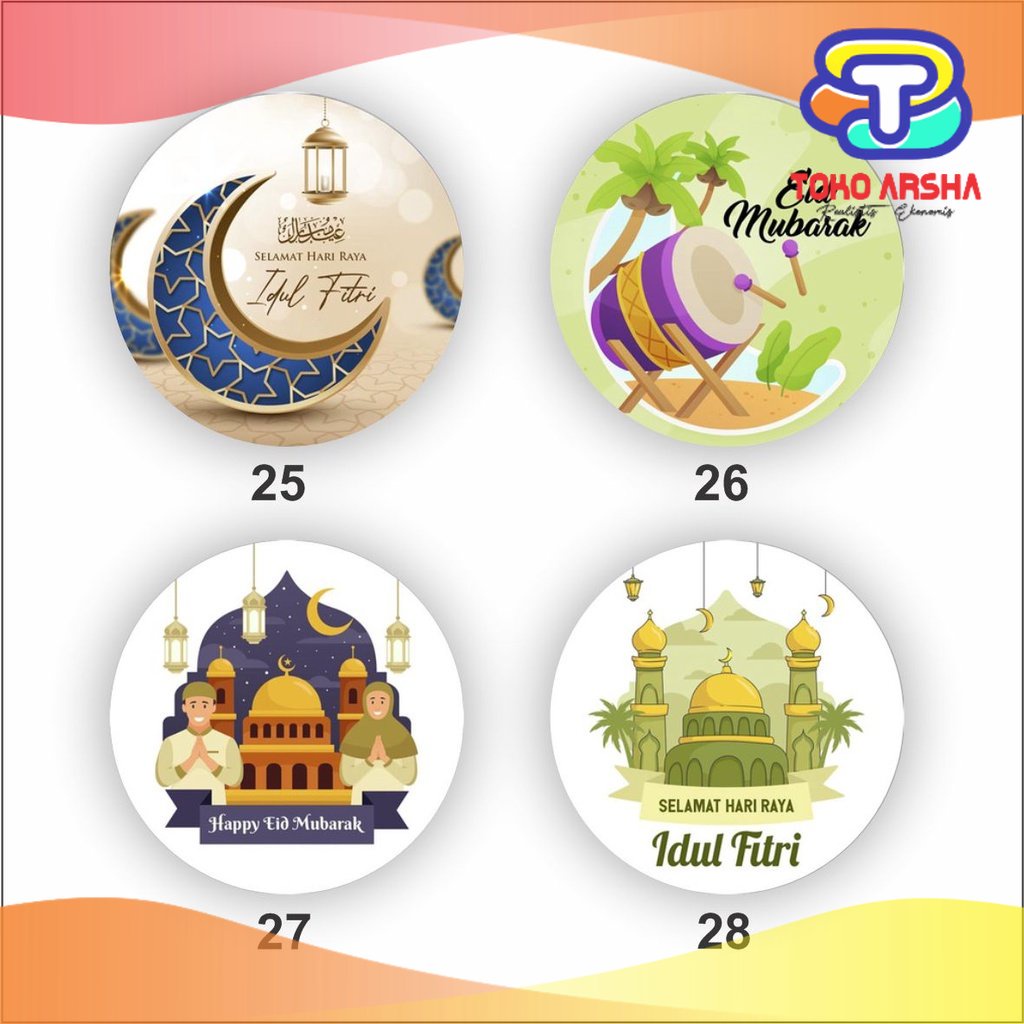 

Ready Stiker Lebaran Idul Fitri Bulat E-H Toko_Arsha
