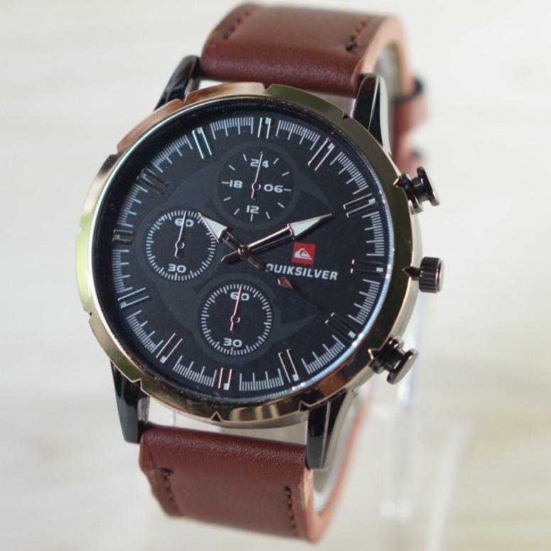 [TKA.13Ja23ᵞ] DG JAM TANGAN PRIA CHRONO MURAH QS QUICKSILVER KULIT SPORT PREMIUM GROSIR MURAH