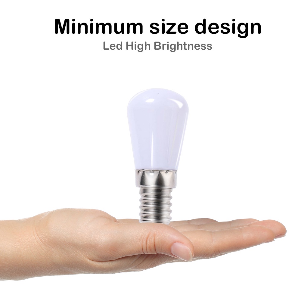 E14 Lampu Bohlam Sekrup Mini LED Fridge Light Bulb Refrigerator Lighting Lamp Replacement 220V Indoor Lamp Bulb Untuk Lemari Kabinet Pajangan Rumah Tangga Jahit