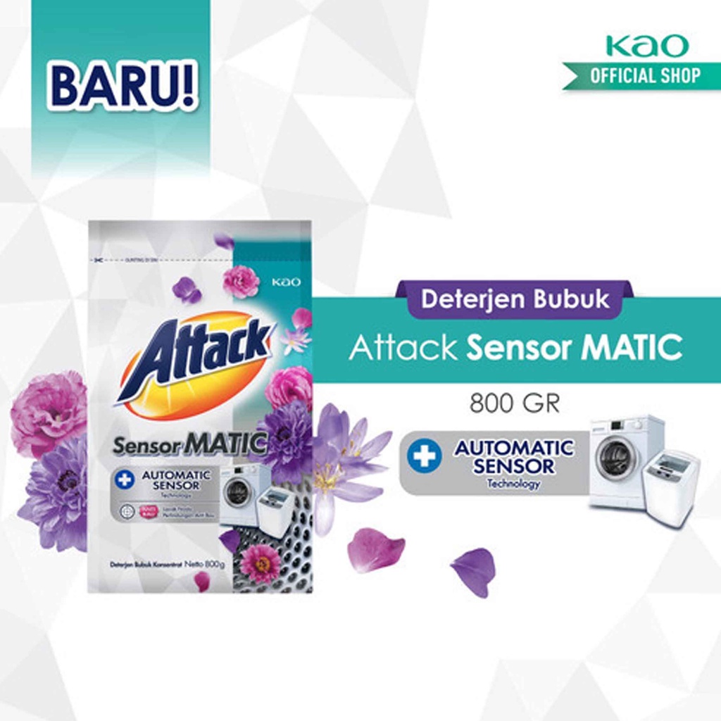 ATTACK Matic / Automatic Sensor / Deterjent Bubuk konsentrat / 800grm