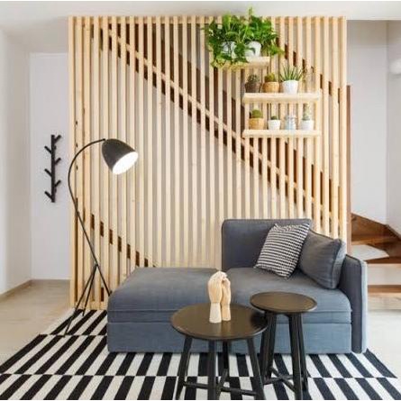 Partisi ruangan minimalis kayu asli