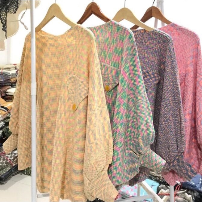 Sweater Rajut Batwing Twist / Baju Rajut Murah Twist / Baju Rajut Komputer / Sweater Rajut Viral / B