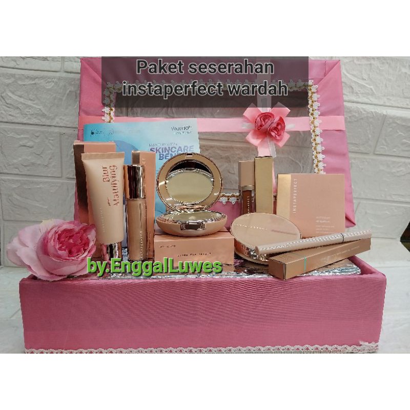 PAKET SESERAHAN MAKE UP WARDAH INSTAPERFECT TERBARU/PAKET HANTARAN MAKE UP WARDAH TERBARU/HATARAN NI