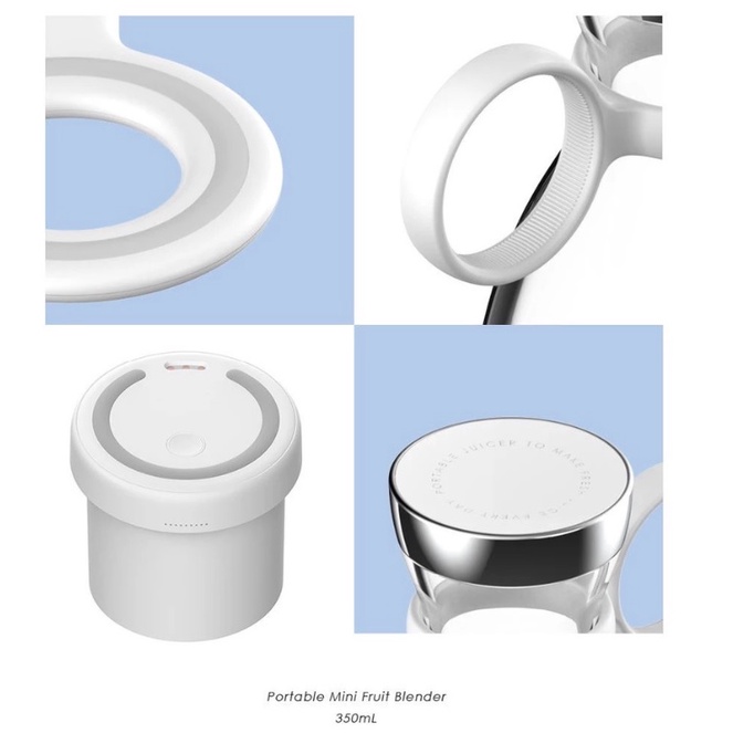 Juicer Blender Portable Fresh Juicer 350 mL - free BPA Rechargable Botol Cup Gelas jus es buah sayur buahan sayuran ice smoothie Juice Bottle Blender COD