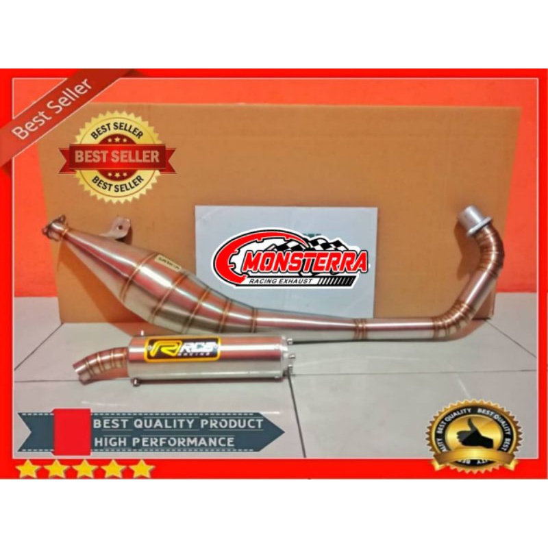Knalpot Satria 120, satria lumba, satria hiu, standar 2 tak