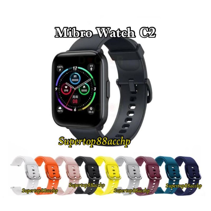 Strap Mibro Watch C2 Tali Jam Rubber Colorful Buckle Model Active