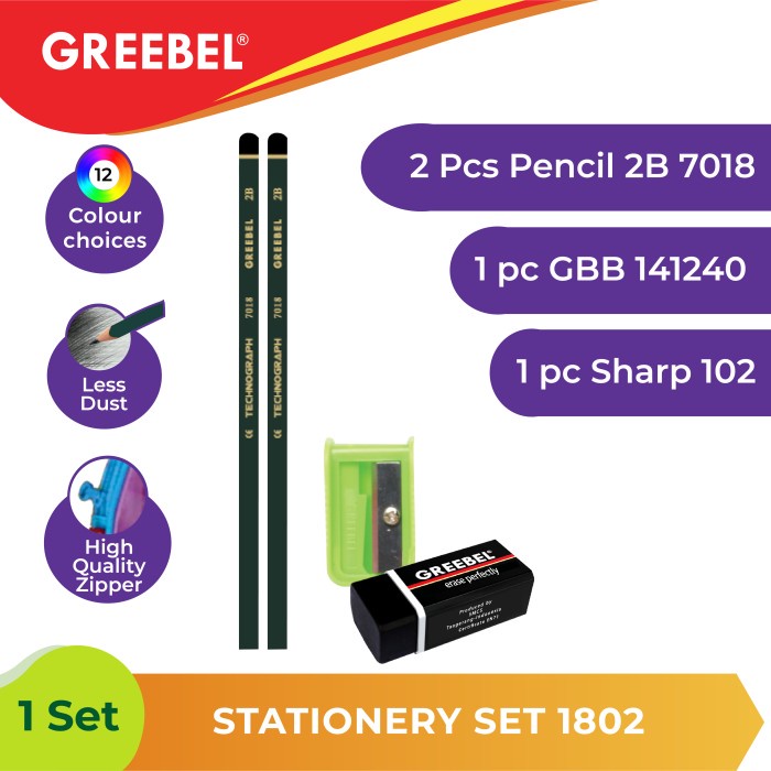 

Terlaris ✨ -GREEBEL Paket Alat Tulis Stationery Set 1802- 2.1.23