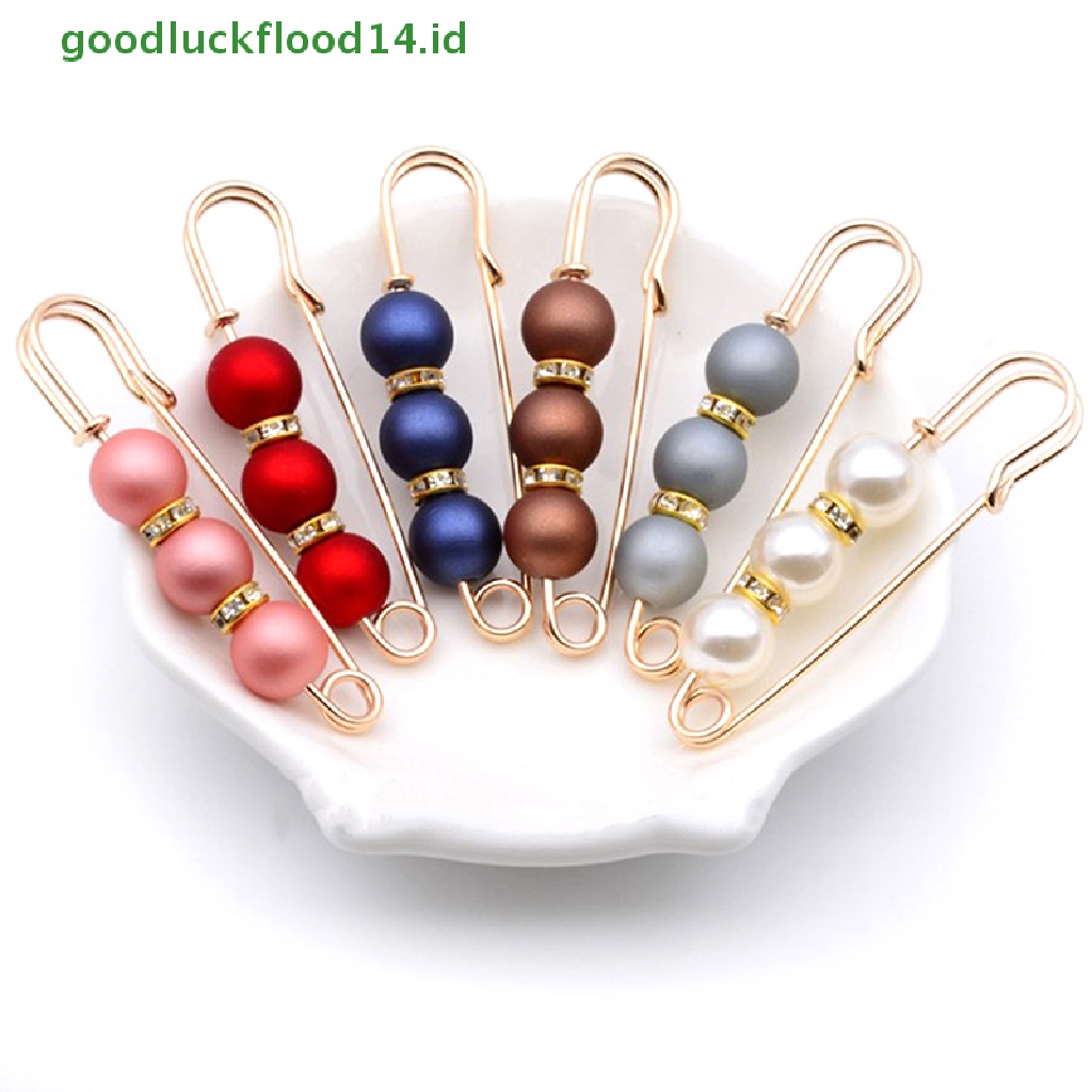 [GOOGFOUR] Manik-manik Besar Besar Peniti Simulasi Mutiara Berlian Imitasi Bros Rok Pinggang Gesper [TOP]