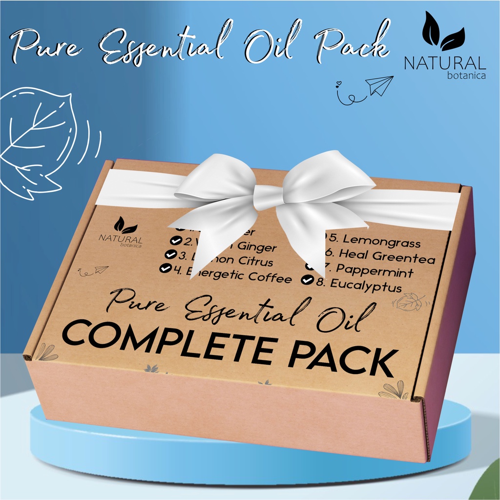 Pure Essential Oil Complete Pack Isi 8  Spesial Parcel Kado Hampers Gift Ramadhan Idul Fitri