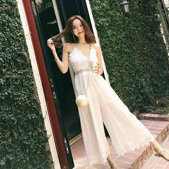 Harga Kompetitif j8J3v white korean jumpsuit import premium dress korea beachwear summer dress panta