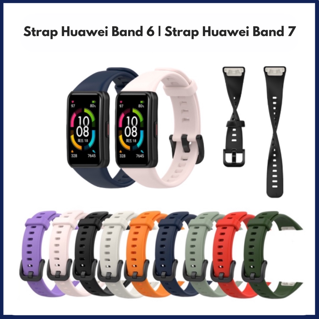 Plain Silicon Rubber Strap Bracelet for HUAWEl band 6/Honor Band 6/Band 7