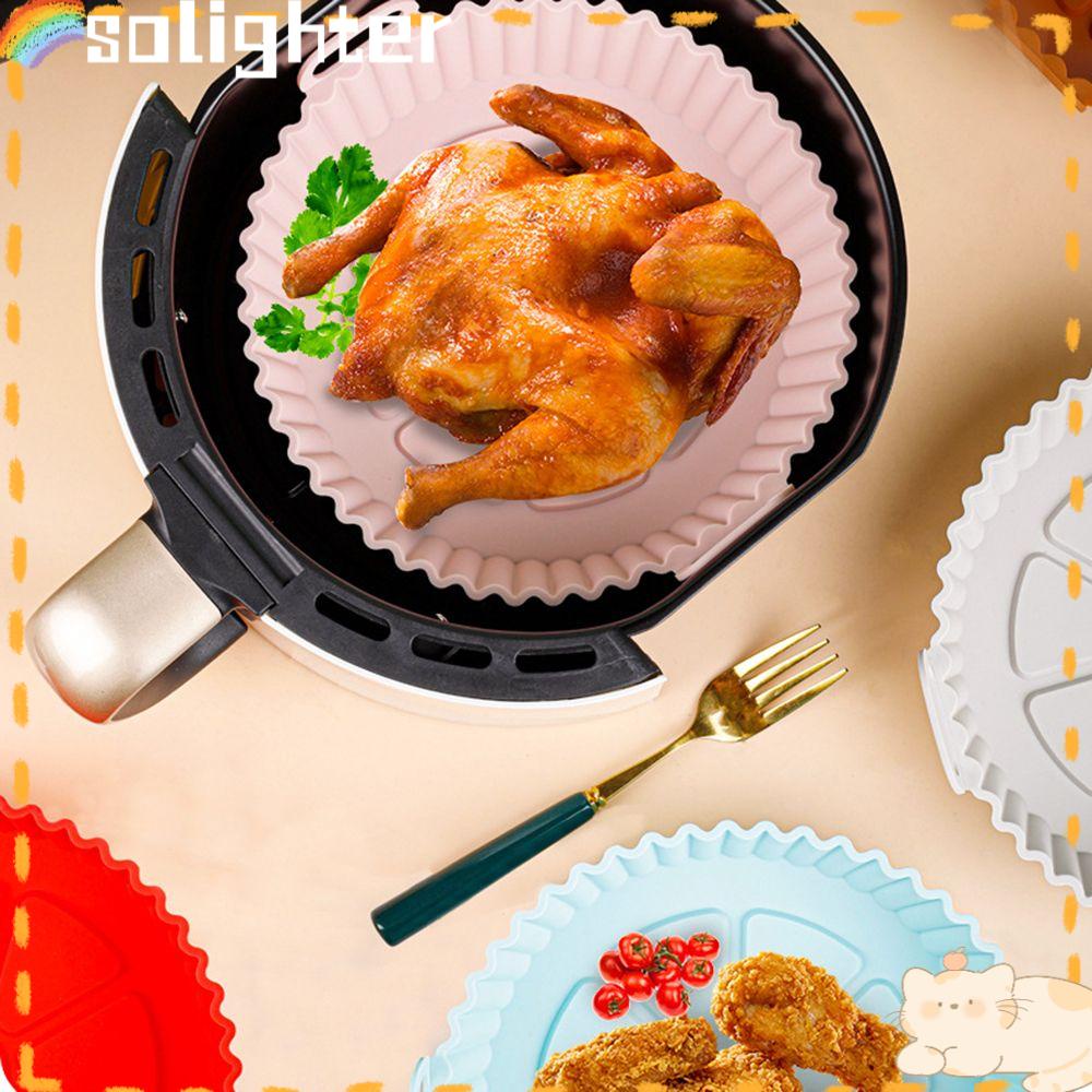 Solighter Air Fryer Silicone Pot Pengganti Saluran Air Minyak Aksesoris Reusable