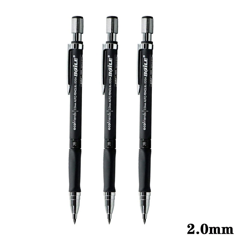 Mechanical Pencil / Pensil Mekanik 2B 2mm Free isi pensil 12 pcs