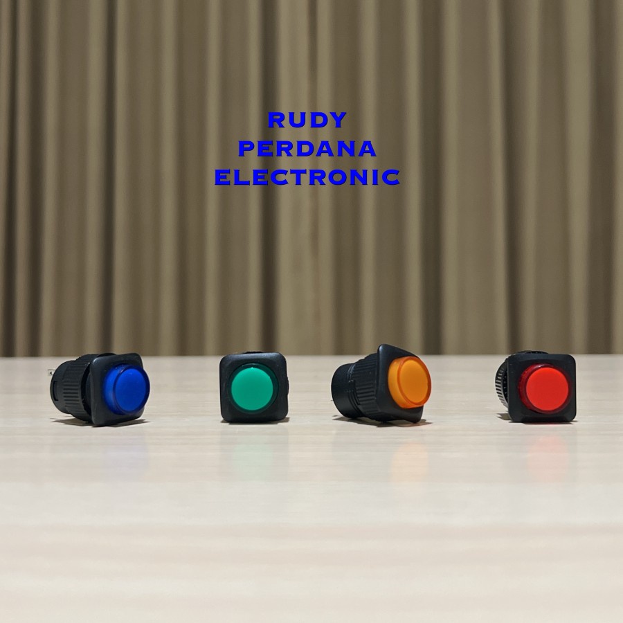 SWITCH PUSH BUTTON SAKLAR ON OFF 4 PIN KOTAK 3A 250V 5A 30V R16-504AD