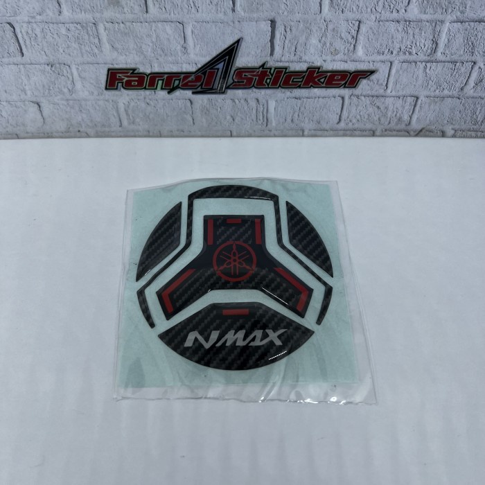 Sticker Emblem Stiker tutup bensin nmax SET Timbul - MerahLisABU