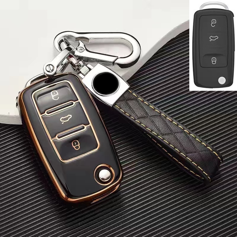 Tpu Cover Kunci Mobil Case Untuk Volkswagen VW POLO Tiguan Passat B5 B6B7 Golf EOS Scirocco Jetta MK6 Octavia Aksesoris