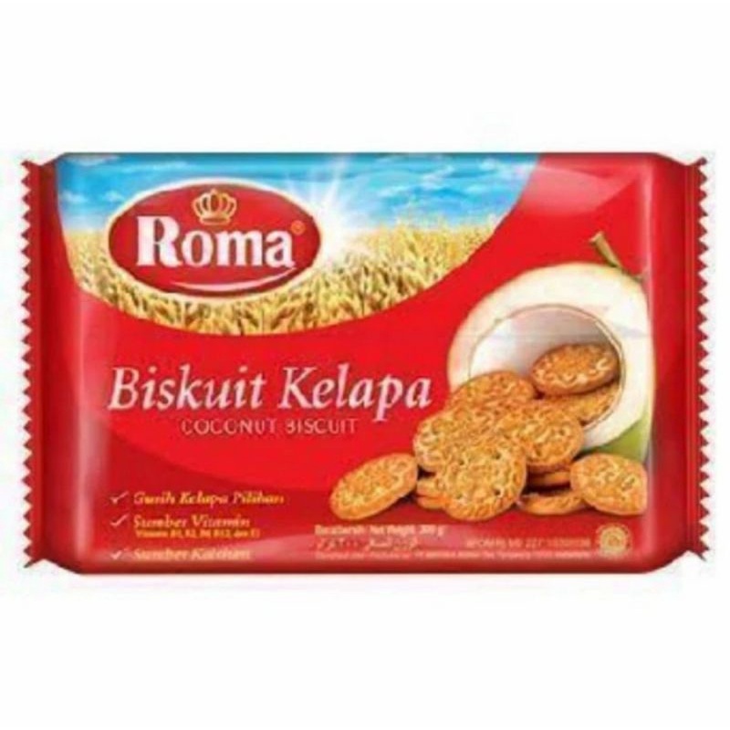 

ROMA BISKUIT KELAPA 300gr / ROMA KELAPA 300GR / BISKUIT ROMA KELAPA / BISKUIT KELAPA / COCONUT