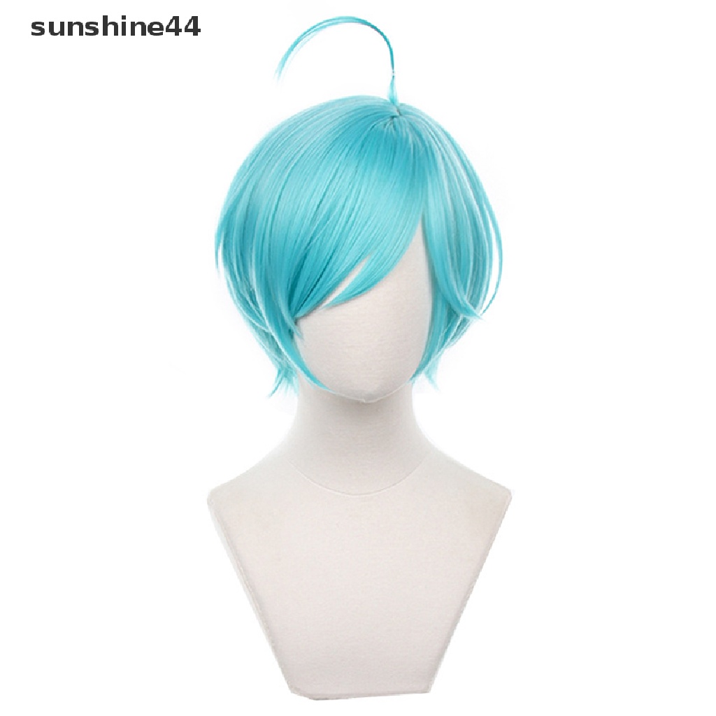 Sunshine Ensemble Stars Cosplay KAZEHAYA TATSUMI Wig Biru Wig Bermain Peran Props.