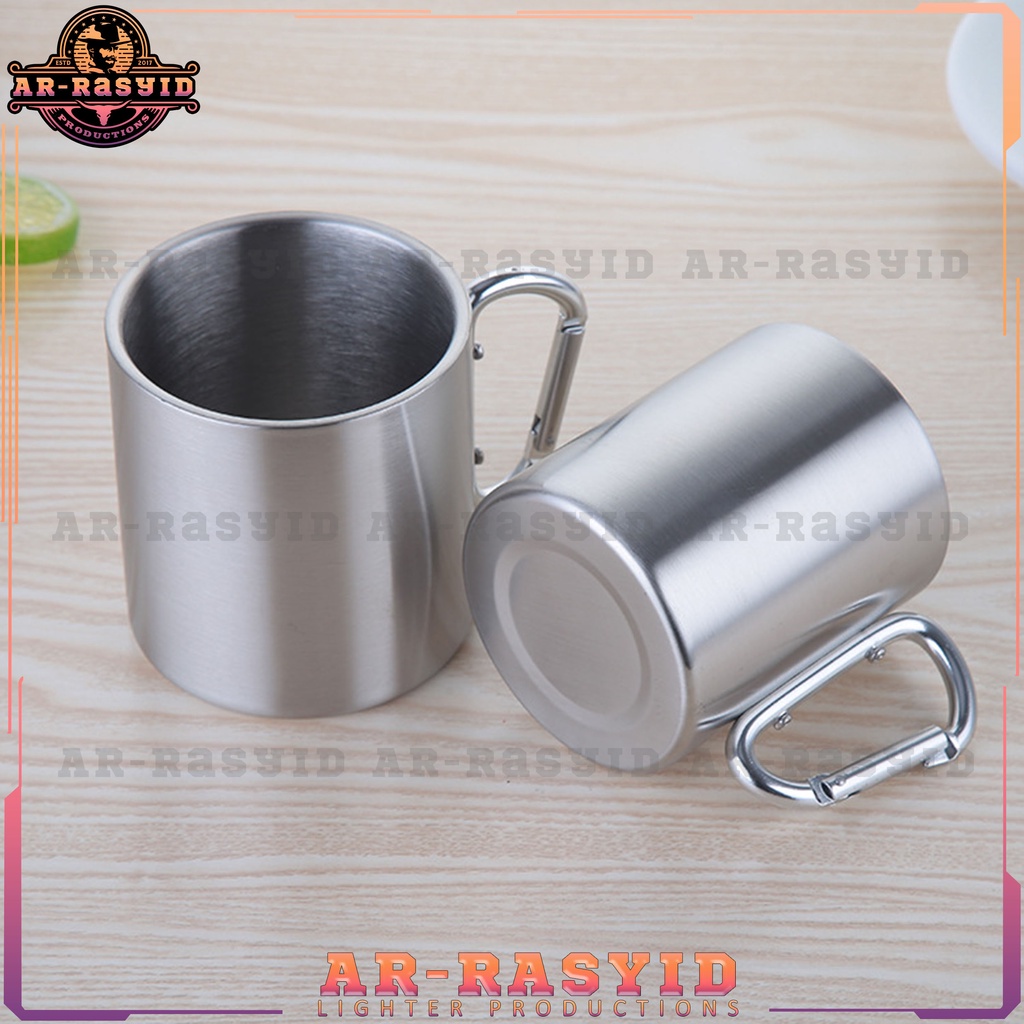 BISA COD! Cangkir Mug Kopi Carabiner Stainless Steel A04