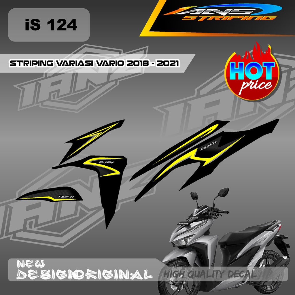 STIKER STRIPING DECAL MOTOR HONDA VARIO 125 - 150 KUALITAS TERBAIK BAHAN HOLOGRAM / NON HOLOGRAM IS124