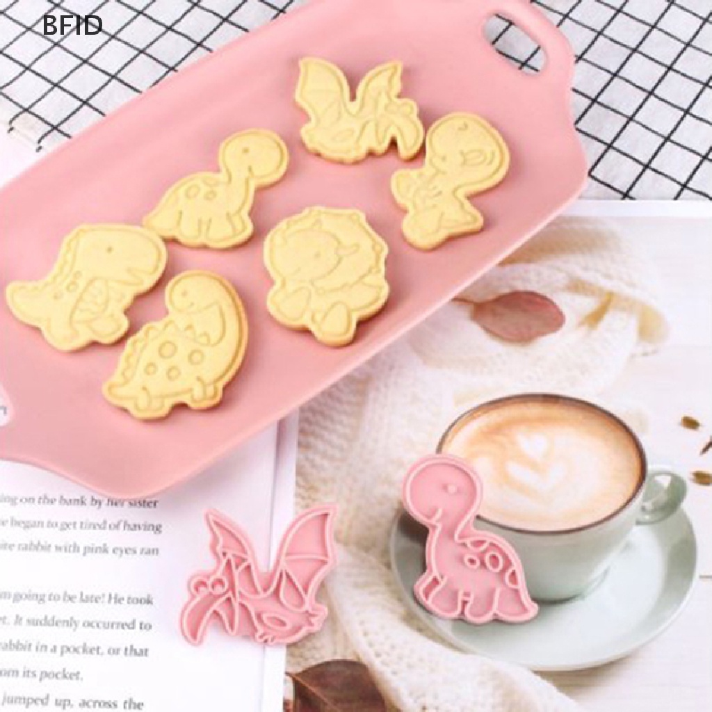 [BFID] 4pcs Cetakan Kue Kering Kartun Cutter Biskuit Cetakan Dinosaurus Lucu Alat Baking [ID]