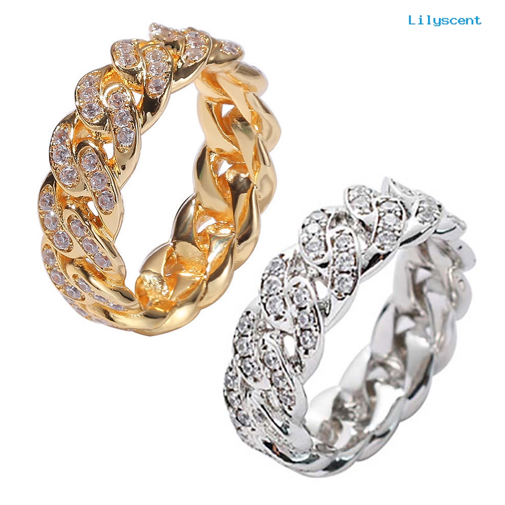 [LS] Fashion Memutar Cincin Kreatif Perhiasan Cincin Cubic Zirconia Alloy Finger Ring Untuk Hadiah