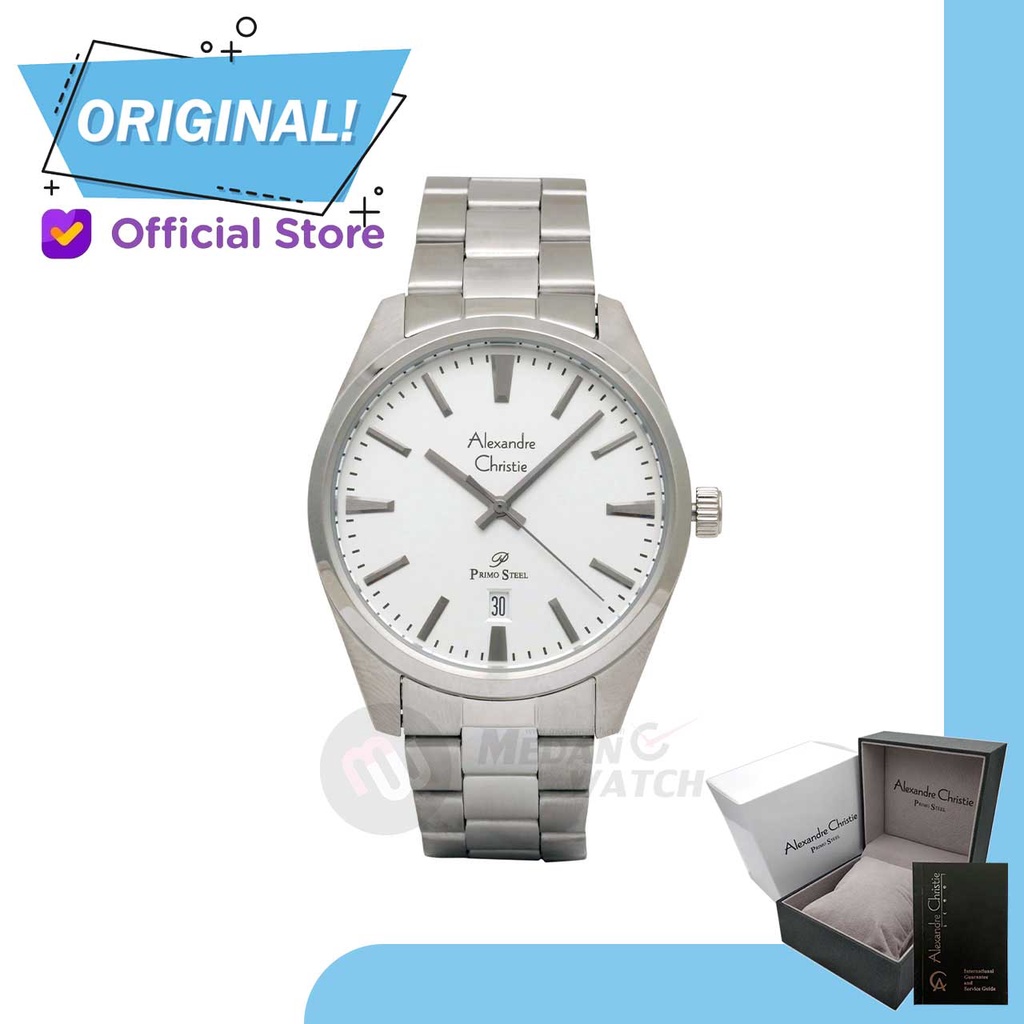 Jam Tangan Pria Analog Alexandre Christie 1035MD AC1035 AC 1035 MD 1035 MDBSSSL Original Garansi Res