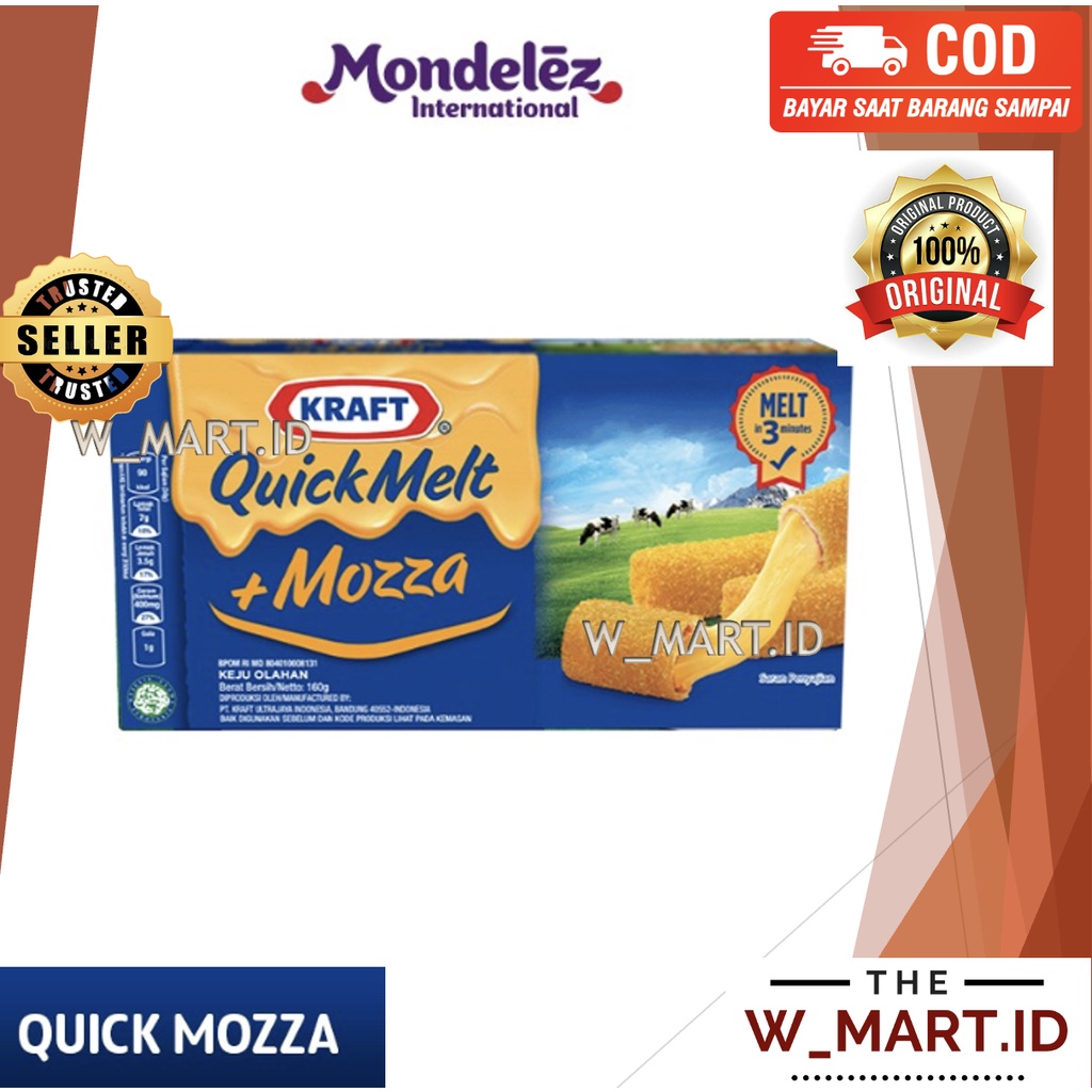 

KRAFT KEJU MOZZA QUICK MELT MOZARELLA LELEH 165 GR