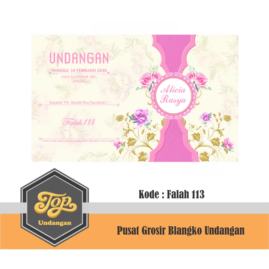 Blangko Undangan Falah 113 Harga Murah