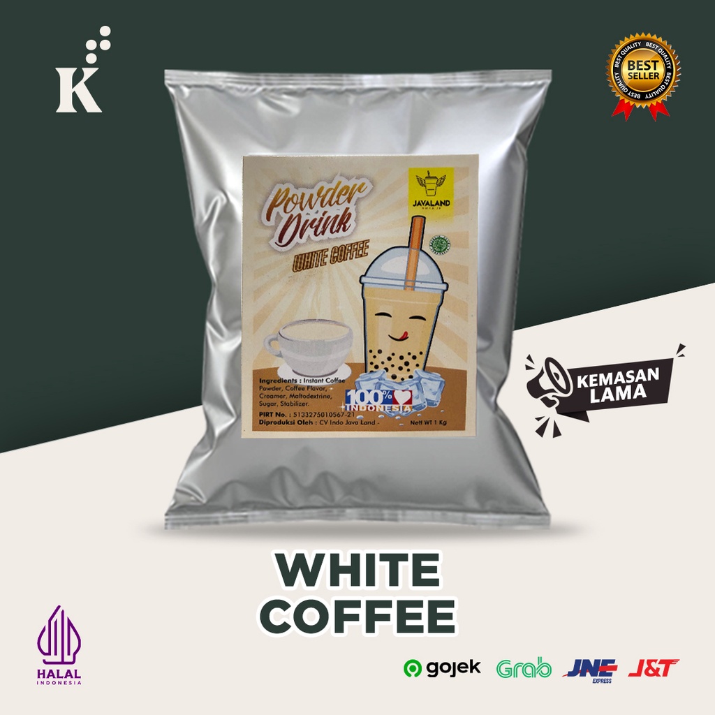 Bubuk Minuman Bubble Powder Drink White Coffee ORIGINAL Javaland 1kg