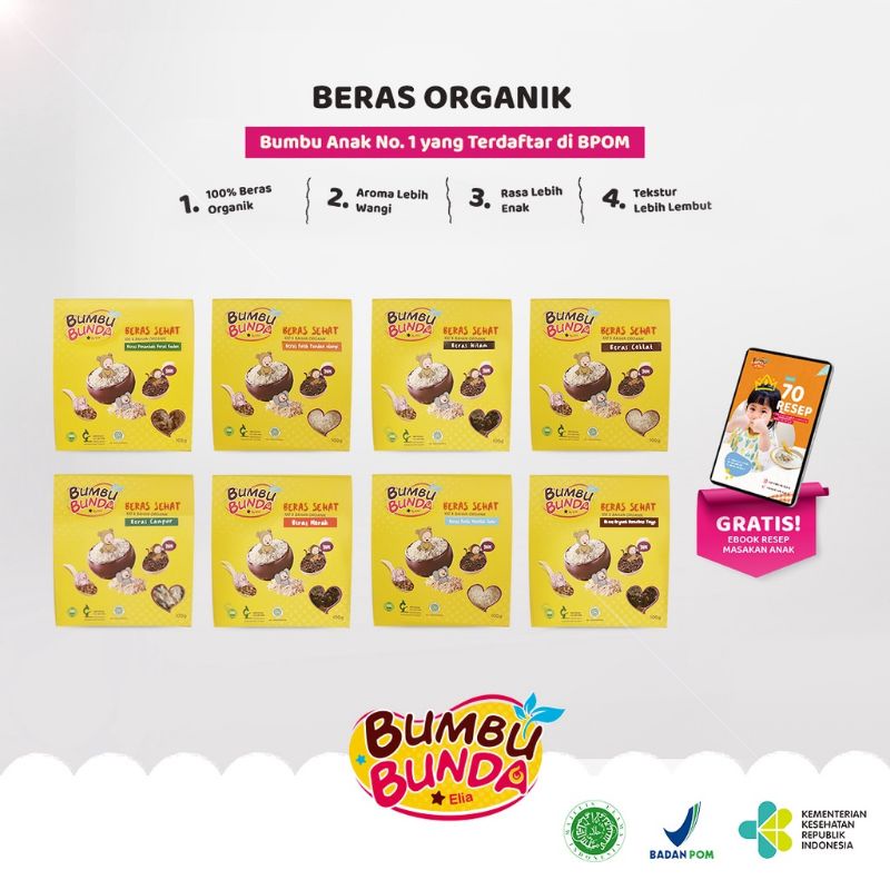 

BUMBU BUNDA ELIA BERAS MPASI ORGANIK / BERAS BB BOSTER / BARAS ANAK / BERAS BAYI