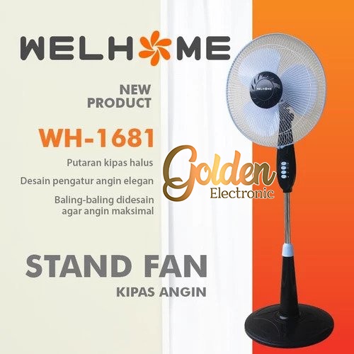 Stand Fan Welhome 16&quot; WH-1681 Kipas Angin Berdiri 16 Inch Welhome WH1681 StandFan