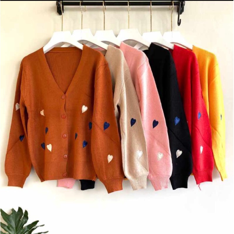 Cardigan rajut wanita import/rajut