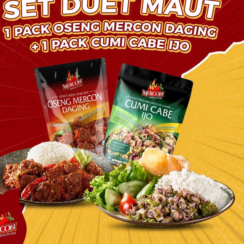 

PJI371 Mercon Merah Putih - Set Duet Maut || Oseng Mercon Daging + Cumi Cabe Ijo |||