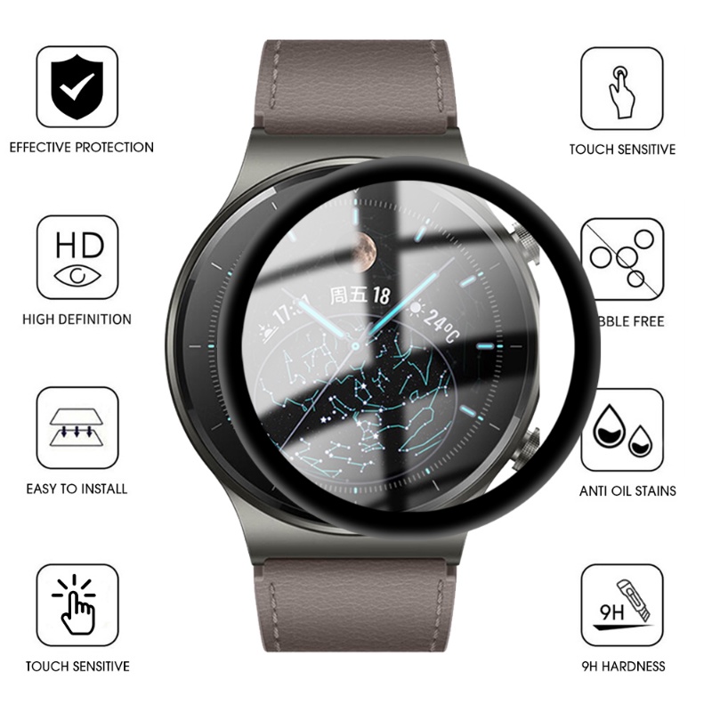 3d Curved PMMA Soft Anti Pecah Film Pelindung Layar Smartwatch Anti Gores Untuk Kuncup Jam Tangan Huawei